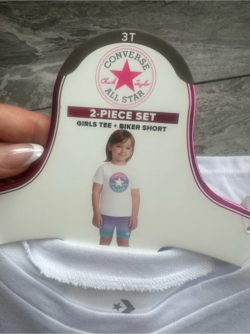 Converse Tee + Biker Short Set 3T